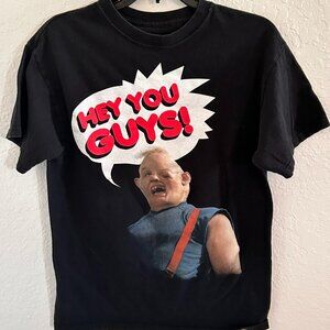 Vintage The Goonies Hey you guys black unisex t shirt fair condition SKU 103